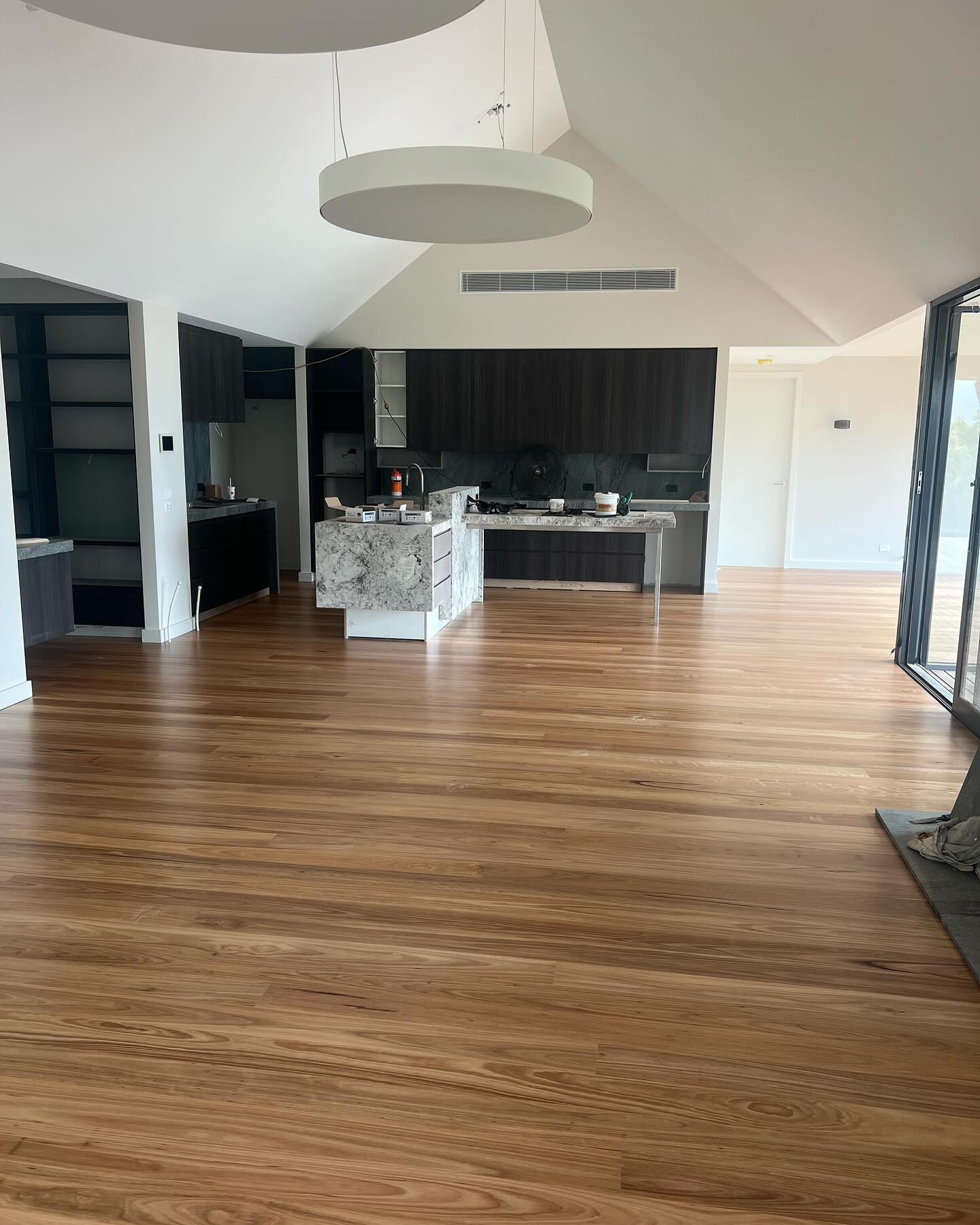 An expanse of Blackbutt for a modern home