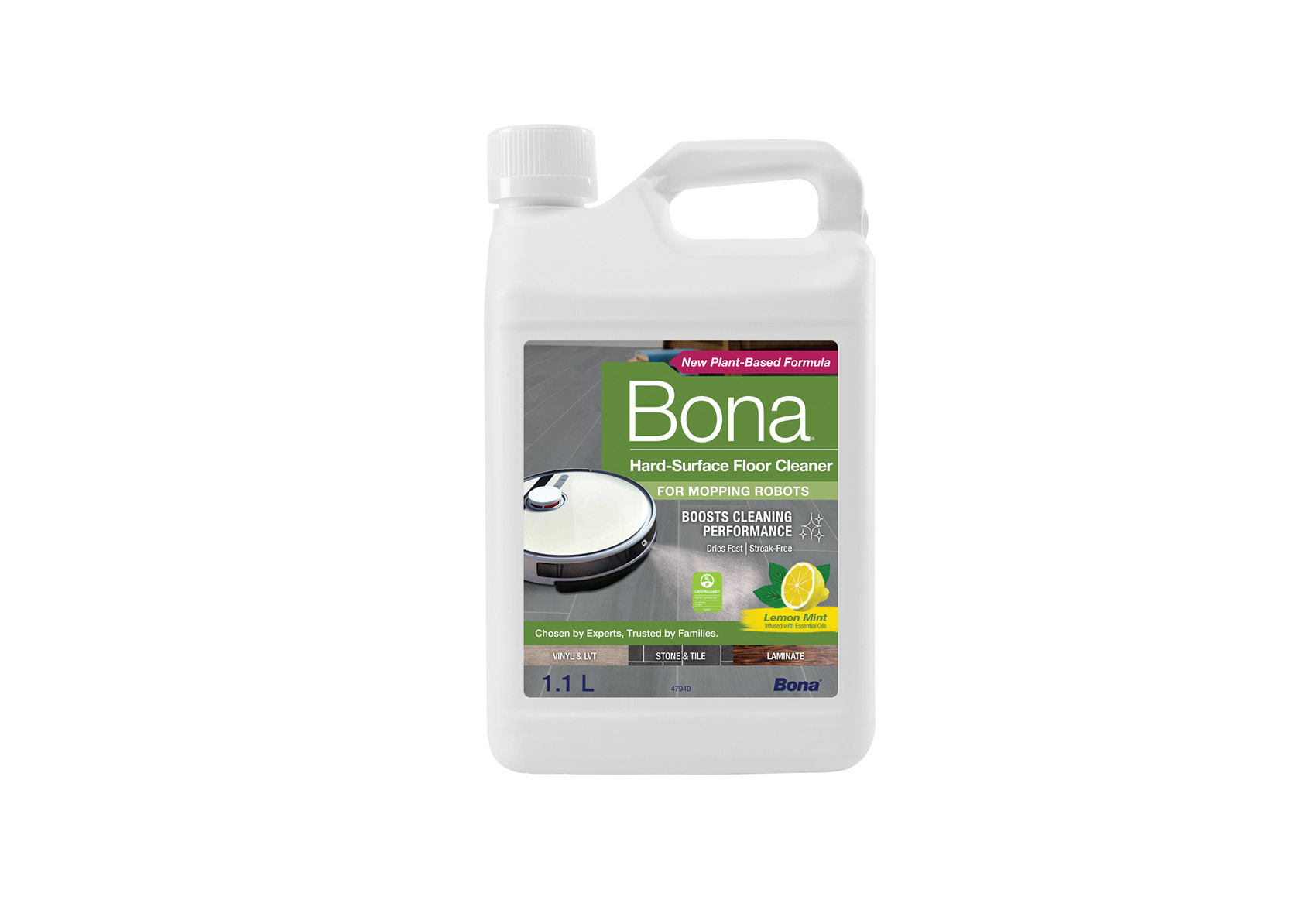 Bona Hard-Surface Floor Cleaner for Mopping Robots 1,1Lt Refill