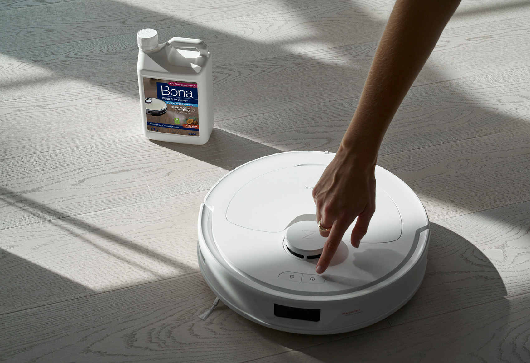 Bona Wood Floor Cleaner for Mopping Robots, specifically designed for wood floors